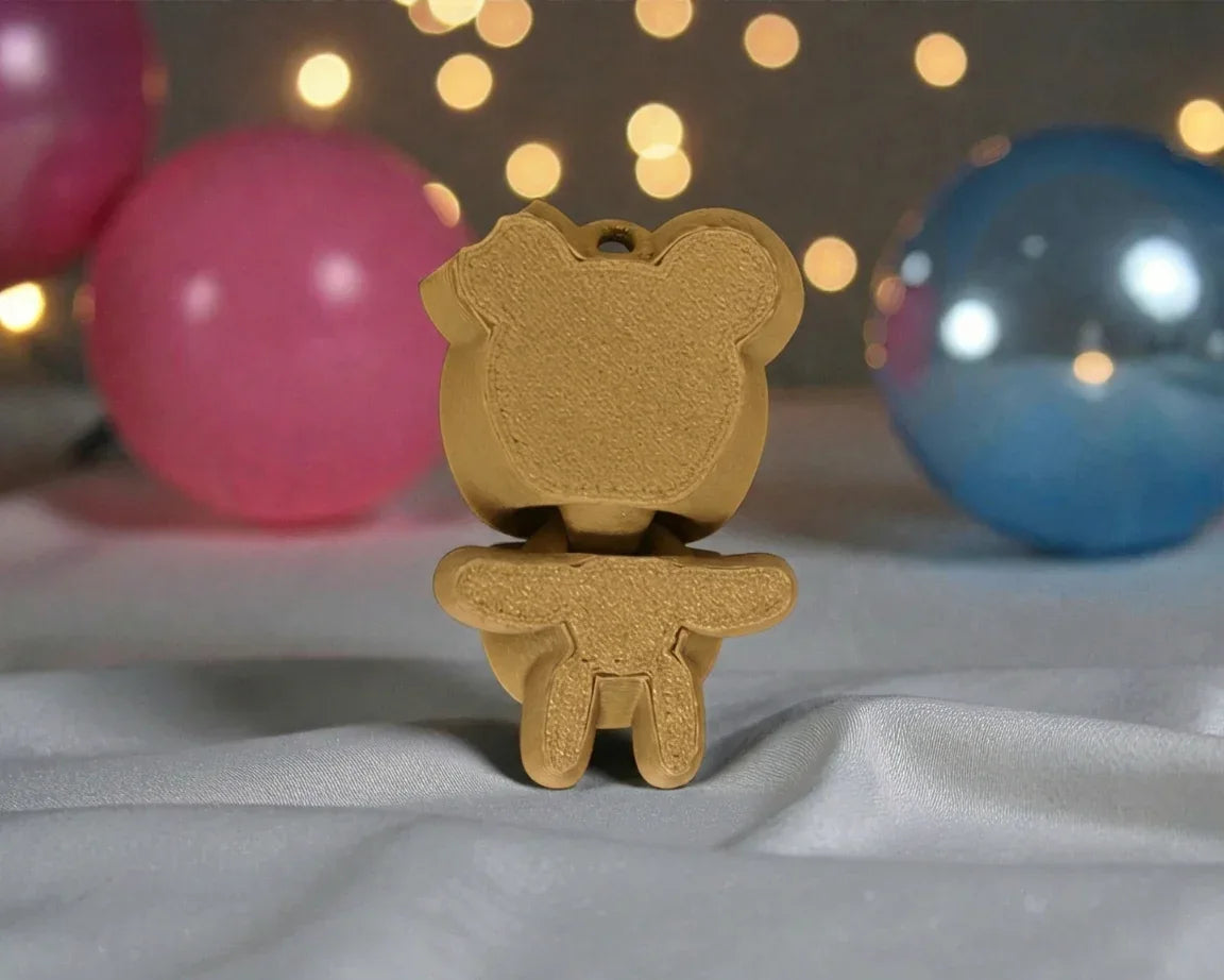 Tiny Halloween Bear Wood - Back