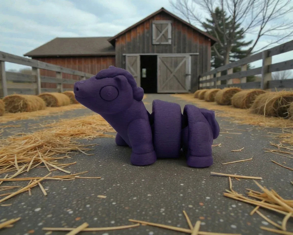 Tiny Horse Silk Midnight Purple - Side