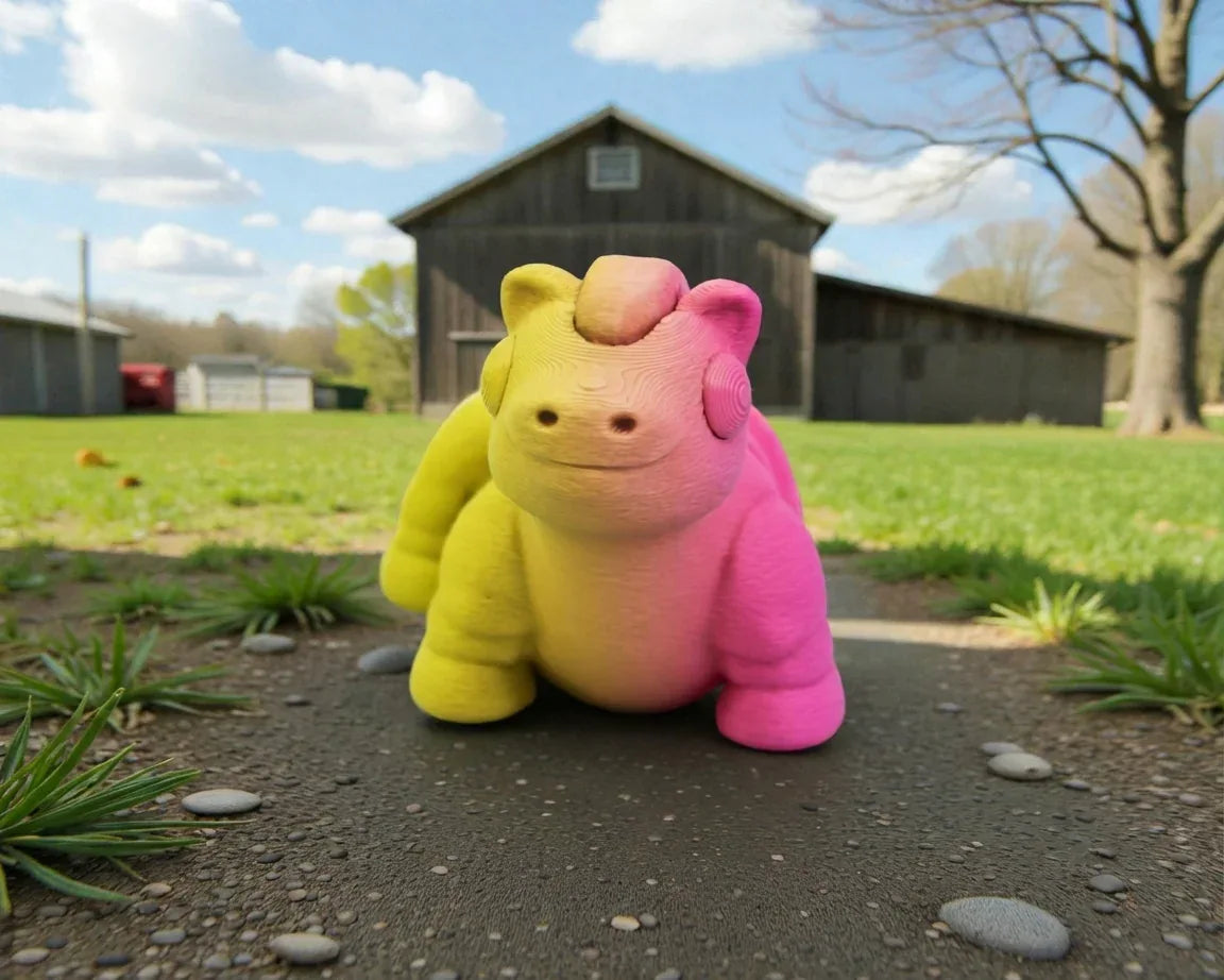 Tiny Horse Silk Pink Yellow - Front