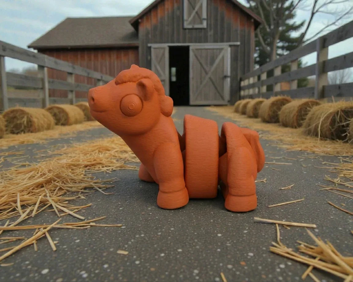 Tiny Horse Silk Red Copper - Side