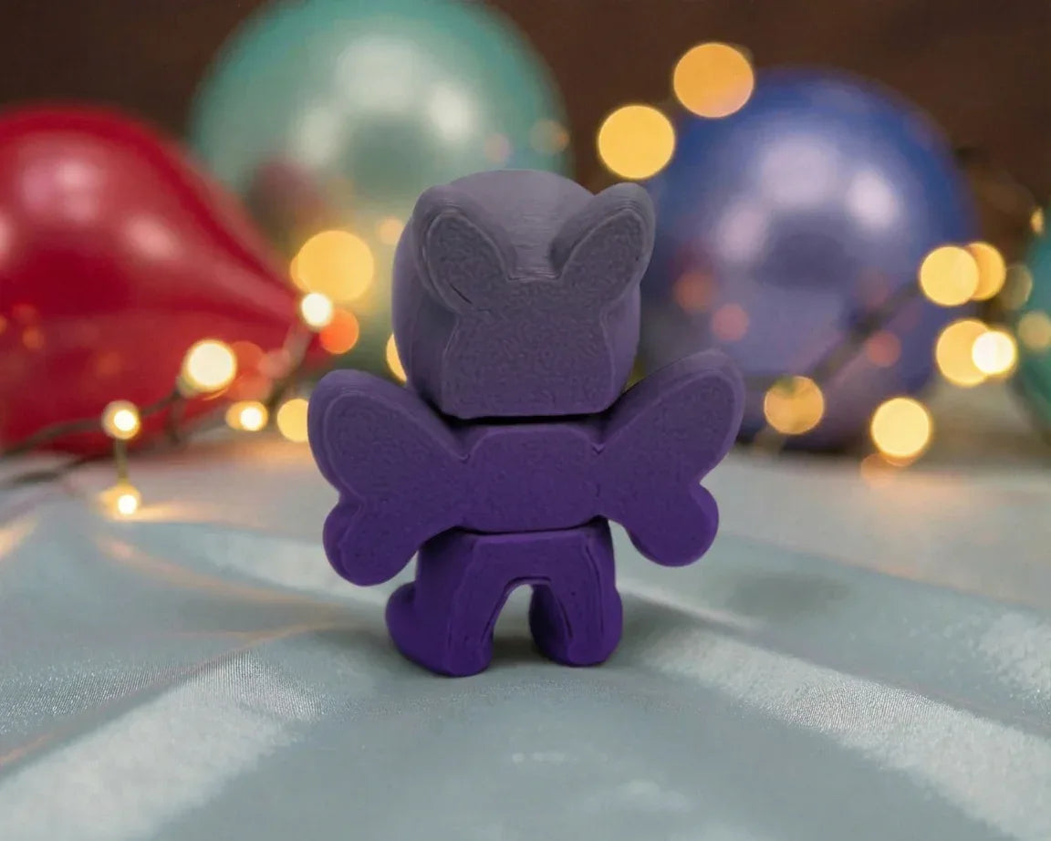 Tiny Mothman Silk Midnight Purple - Back