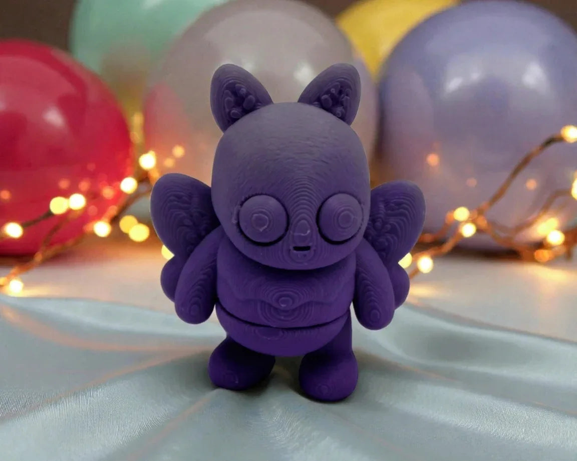 Tiny Mothman Silk Midnight Purple - Front