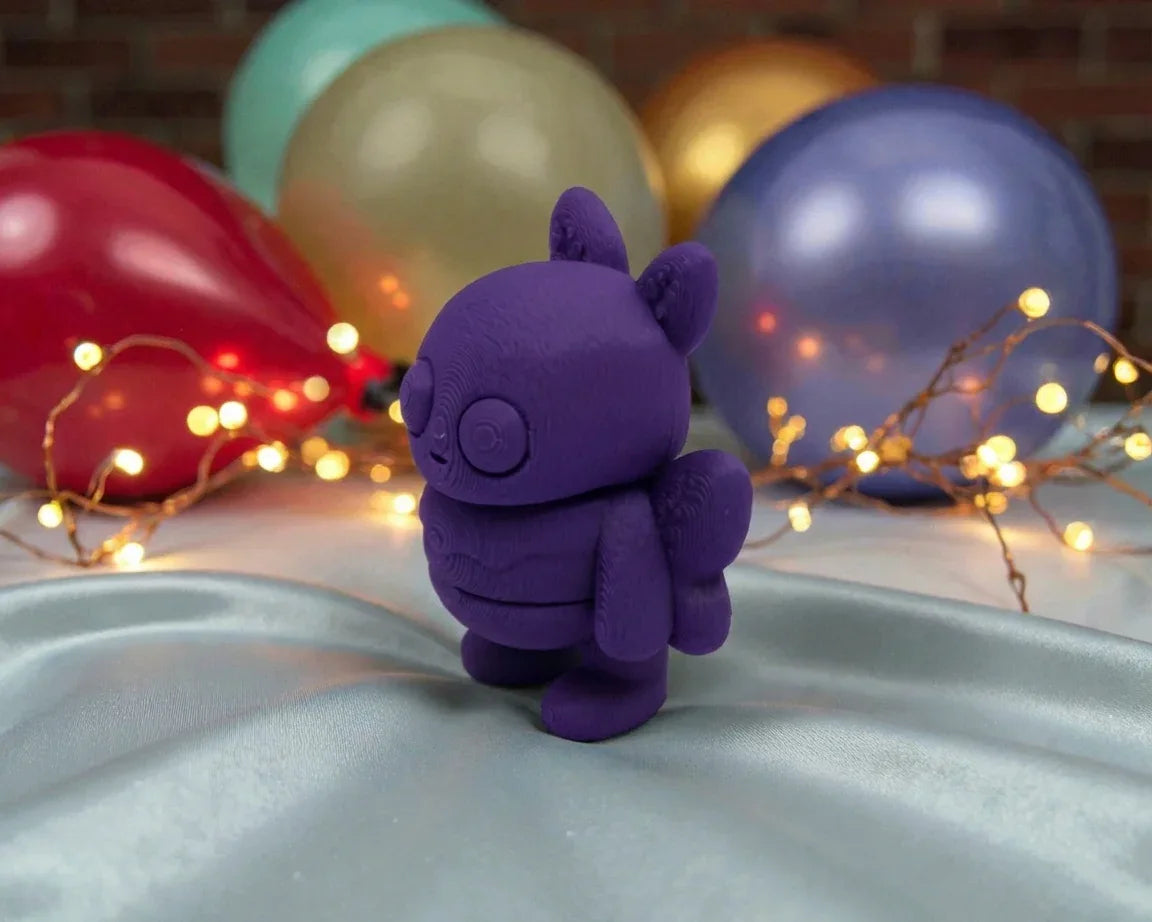 Tiny Mothman Silk Midnight Purple - Side