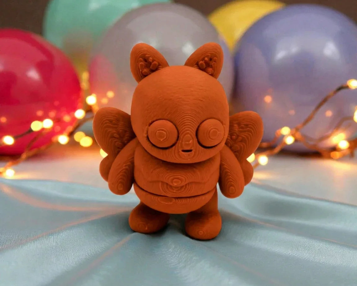 Tiny Mothman Silk Red Copper - Front