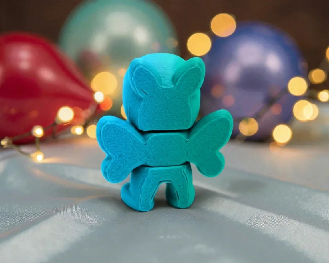Tiny Mothman Silk Sapphire Forest - Back