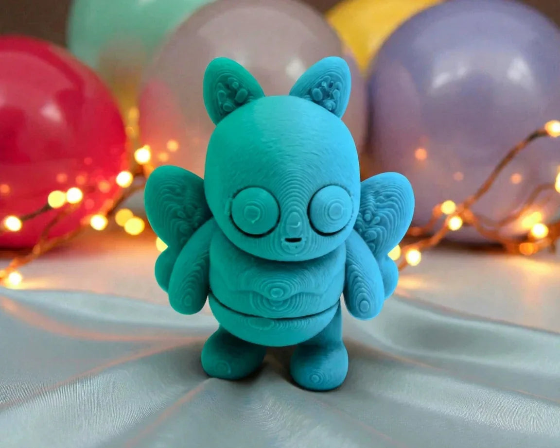 Tiny Mothman Silk Sapphire Forest - Front