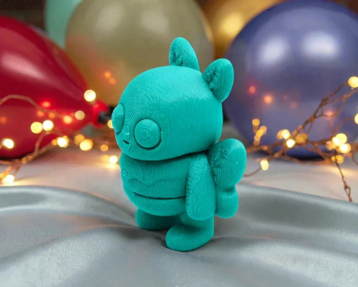 Tiny Mothman Silk Sapphire Forest - Side