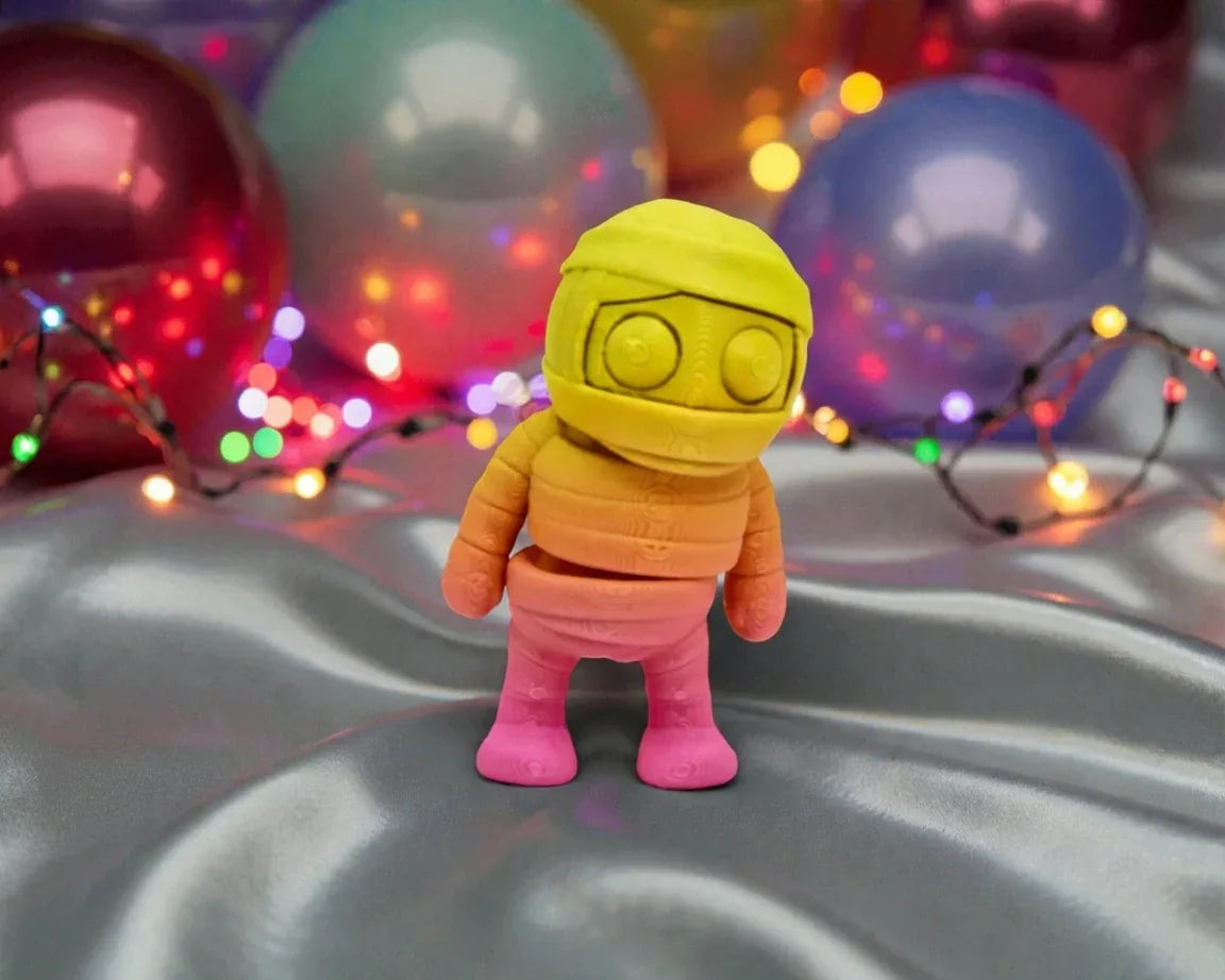 Tiny Mummy Silk Pink Yellow - Front