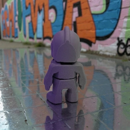 Tiny Robot Silk Midnight Purple - Back