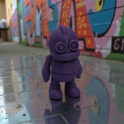 Tiny Robot Silk Midnight Purple - Front
