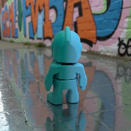 Tiny Robot Silk Sapphire Forest - Back