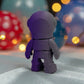 Tiny Skeleton Astronaut Silk Midnight Purple - Back