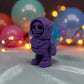 Tiny Skeleton Astronaut Silk Midnight Purple - Side