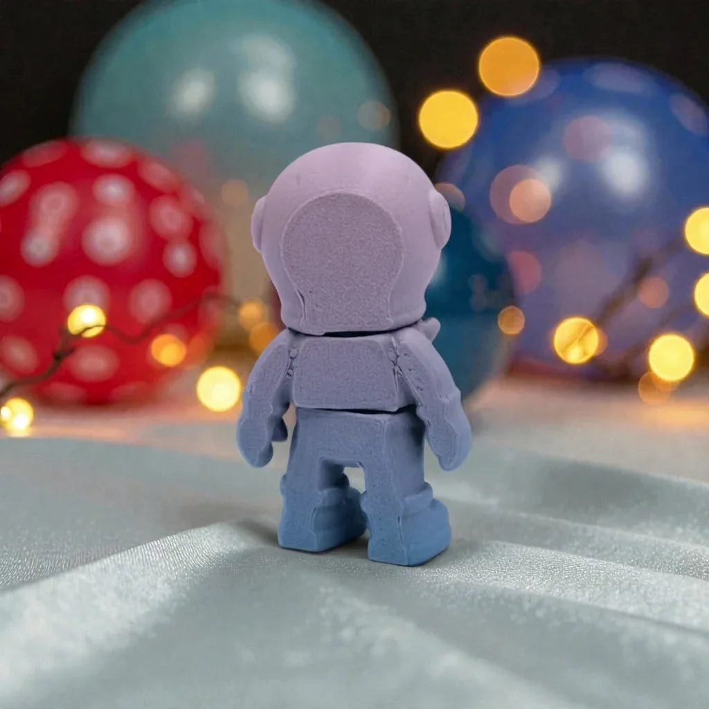 Tiny Skeleton Astronaut Silk Rainbow - Back
