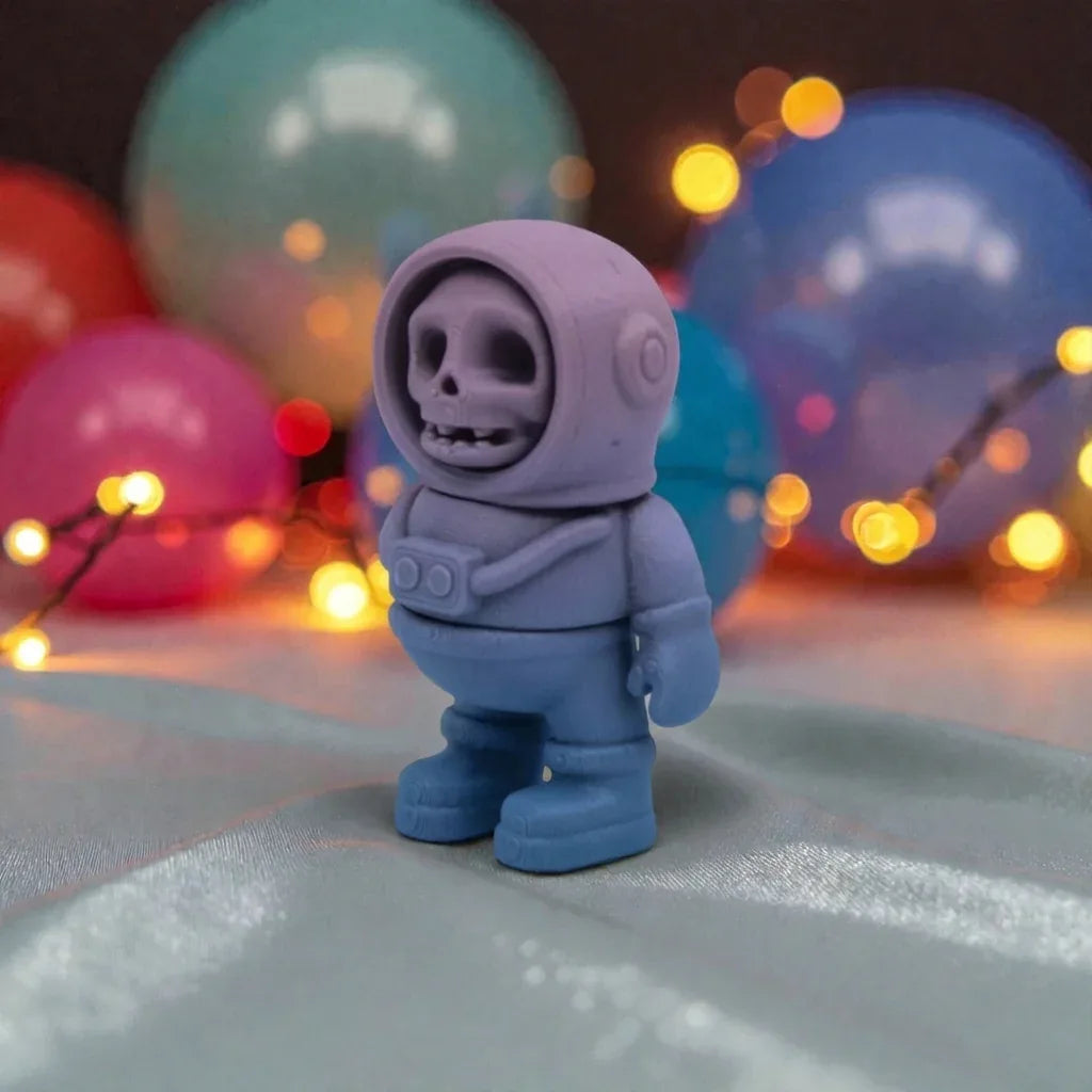Tiny Skeleton Astronaut Silk Rainbow - Side