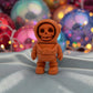 Tiny Skeleton Astronaut Silk Red Copper - Front