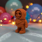 Tiny Skeleton Astronaut Silk Red Copper - Side