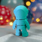 Tiny Skeleton Astronaut Silk Sapphire Forest - Back