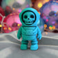 Tiny Skeleton Astronaut Silk Sapphire Forest - Front