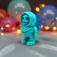 Tiny Skeleton Astronaut Silk Sapphire Forest - Side