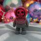 Tiny Skeleton Astronaut Silk Smokey Wine - Front