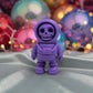 Tiny Skeleton Astronaut Silk Starling Purple - Front