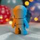 Tiny Skeleton Astronaut Silk Tropical Sunset - Back