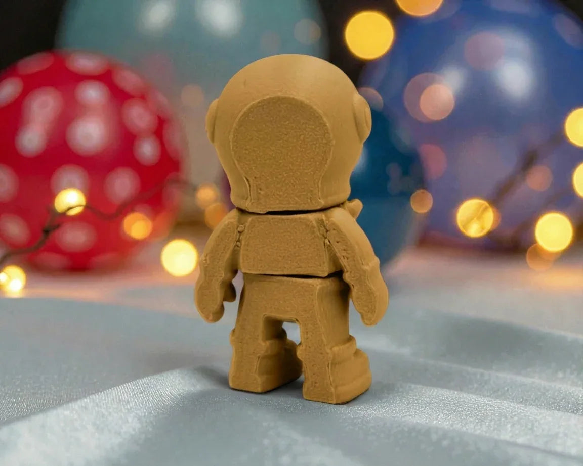 Tiny Skeleton Astronaut Wood - Back